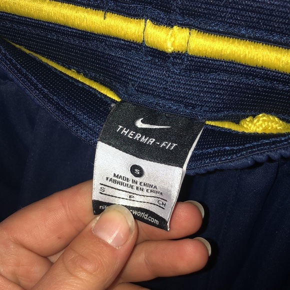 Nike elite sweatpants blue and yellow size small gym workout sports sweatpants​​ - Picture 4 of 5